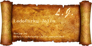 Ledofszky Jella névjegykártya